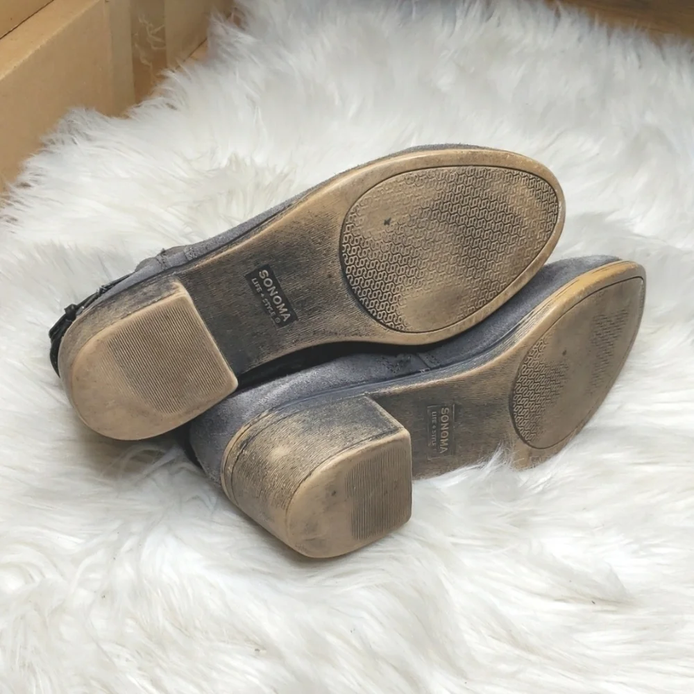 SONOMA Life + Style Ankle Boots - Brigitta Grey MS - Size 8
